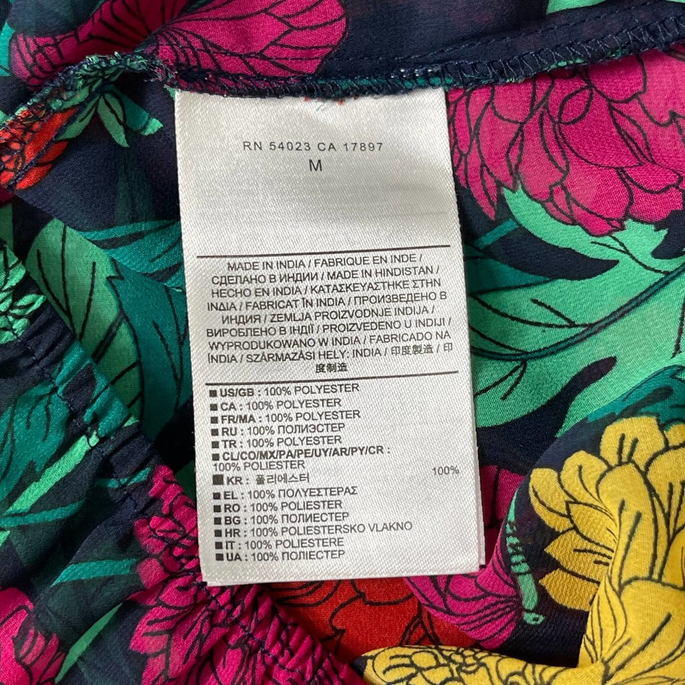 BANANA REPUBLIC | BLUE GREEN FLORAL SIZE M - Picture 8 of 8